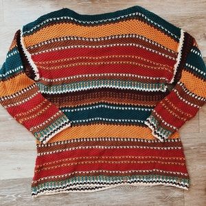 Vintage Rainbow Oversized Knit Sweater